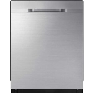 Dishwasher interior with plate rack