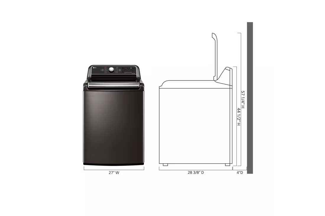 5.5 cu. ft. Mega Capacity Top Load Washer with Impeller in Black Steel - Image 2