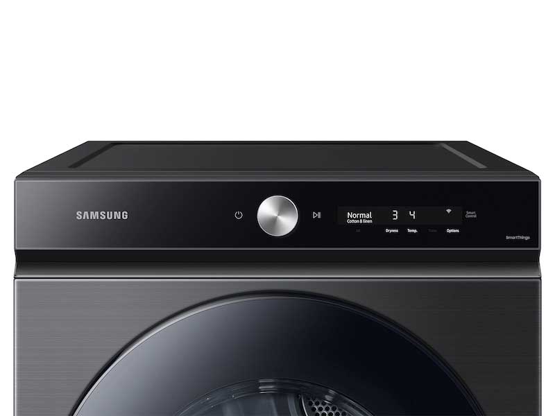 Bespoke 7.6 cu. ft. Ultra Capacity Electric Dryer with Super Speed Dry and AI Smart Dial in Brushed Black - Image 3