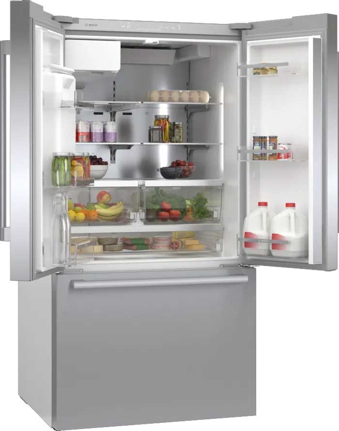 500 Series French Door Bottom Mount Refrigerator 36'' Stainless steel (with anti-fingerprint) - Image 4