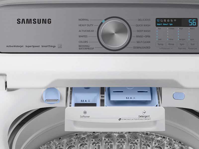 5.2 cu. ft. Large Capacity Smart Top Load Washer with Super Speed Wash in White - Image 8