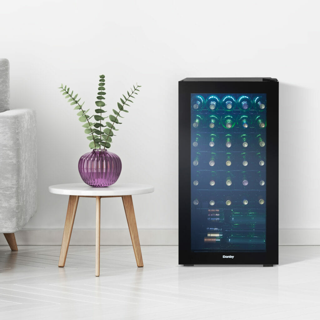 36 Bottle Free-Standing Wine Cooler in Black - Image 2