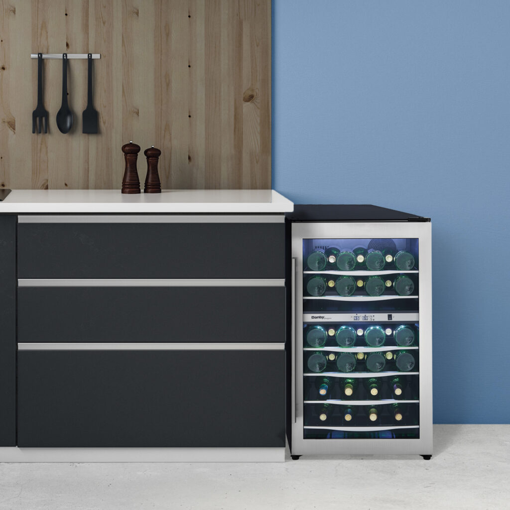 38 Bottle Free-Standing Wine Cooler in Stainless Steel - Image 5