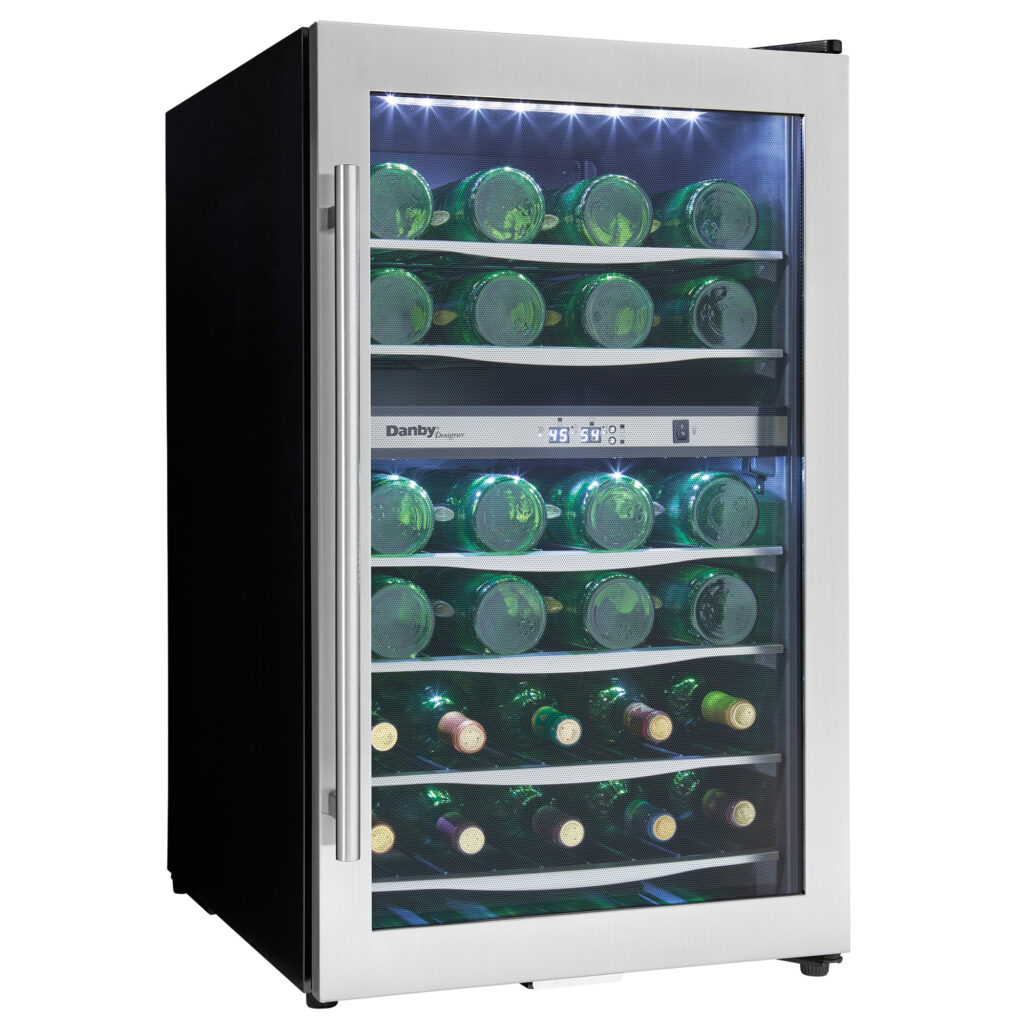 38 Bottle Free-Standing Wine Cooler in Stainless Steel - Image 3