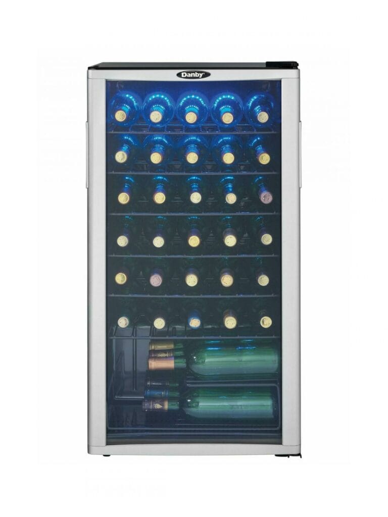 36 Bottle Free-Standing Wine Cooler in Platinum