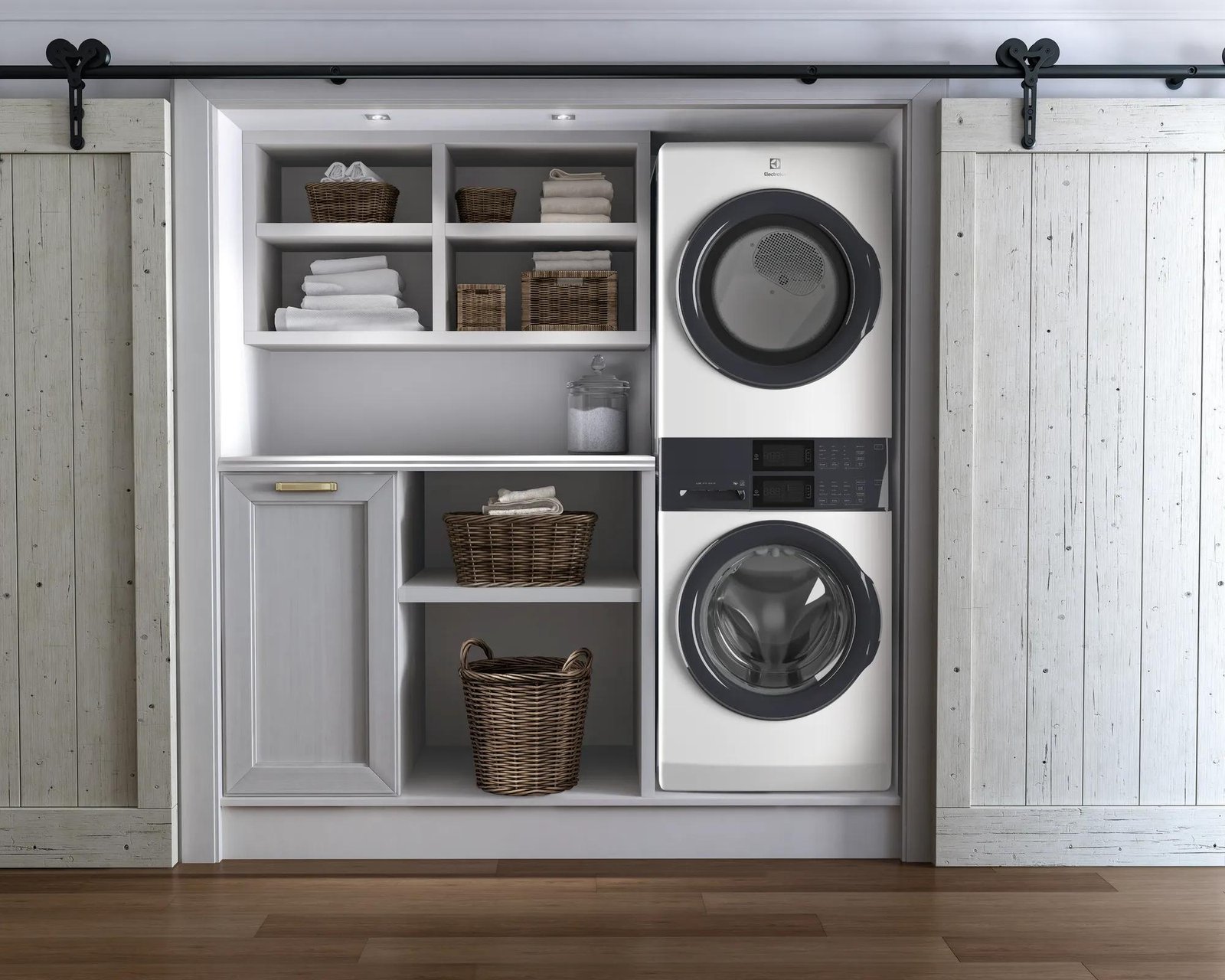 Electrolux ELTE7300AW Laundry Tower, 4.4 Cu. Ft. Front Load Washer and 8 Cu. Ft. Electric Dryer, White