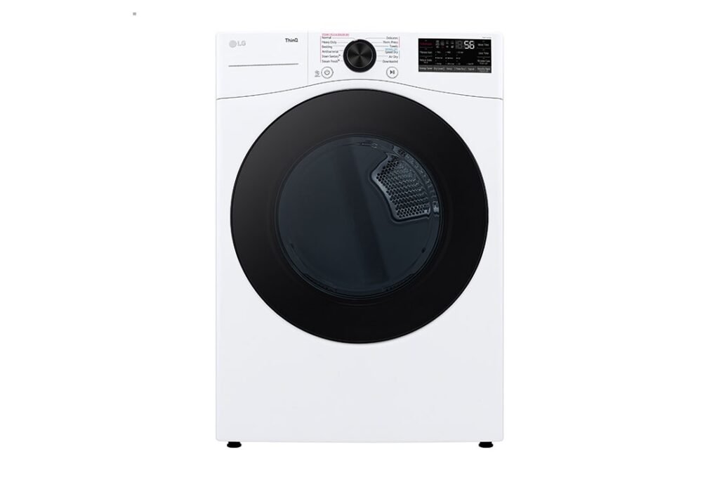 LG DLEX4080W 7.4 Cu. Ft. Ultra Large Capacity Smart Front Load Electric Dryer, White