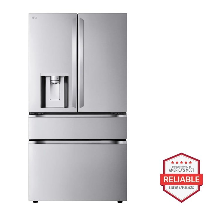 LG LF25G8330S 25 Cu. Ft. Smart Counter-Depth MAX 4-Door French Door Refrigerator, Stainless Steel