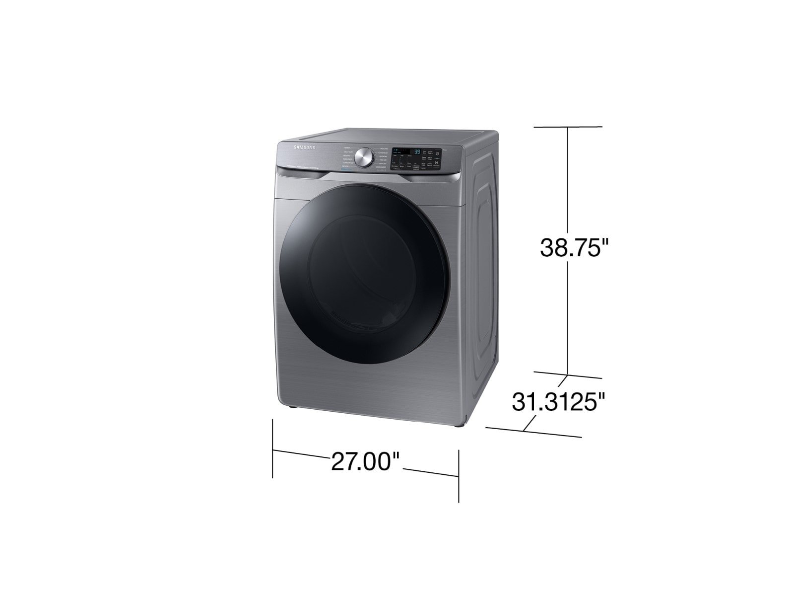Samsung DVE45B6300P 7.5 Cu. Ft. Smart Electric Dryer with Steam Sanitize+, Platinum