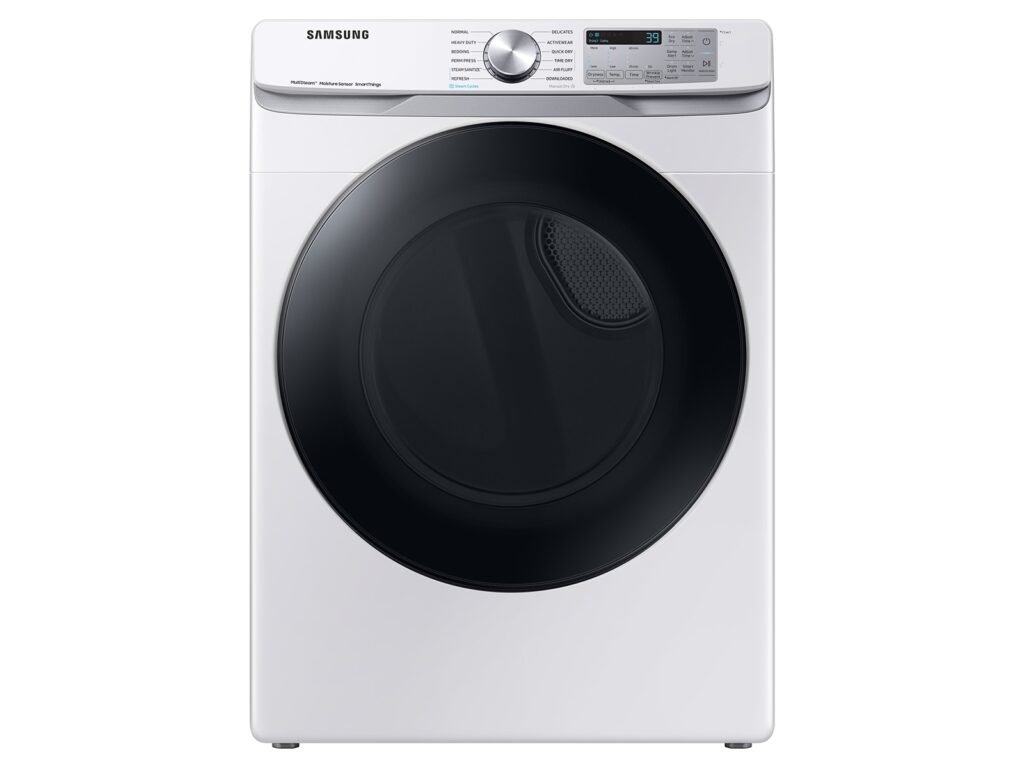 Samsung DVE45B6300W 7.5 Cu. Ft. Smart Electric Dryer with Steam Sanitize+, White