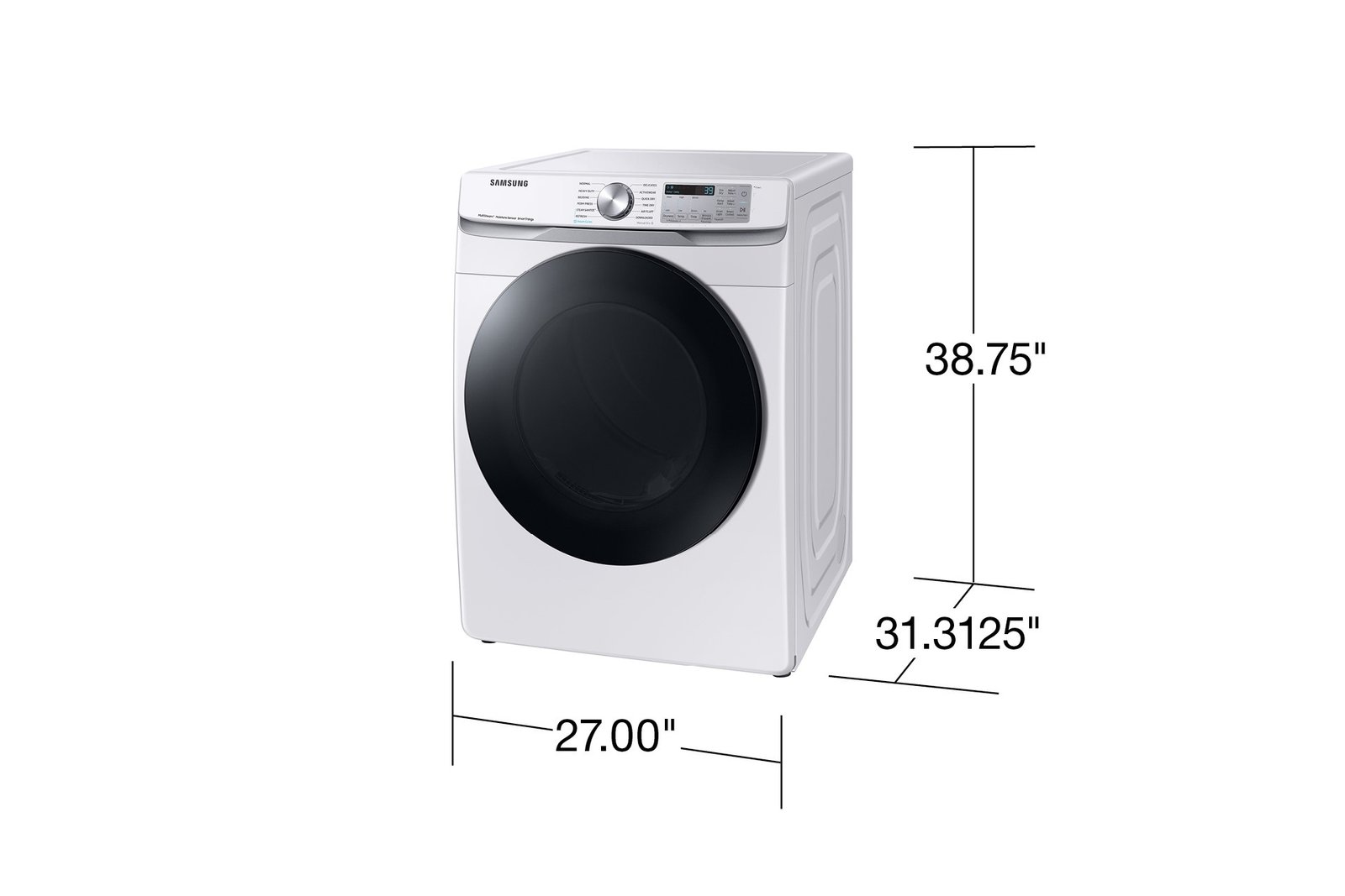 Samsung DVE45B6300W 7.5 Cu. Ft. Smart Electric Dryer with Steam Sanitize+, White