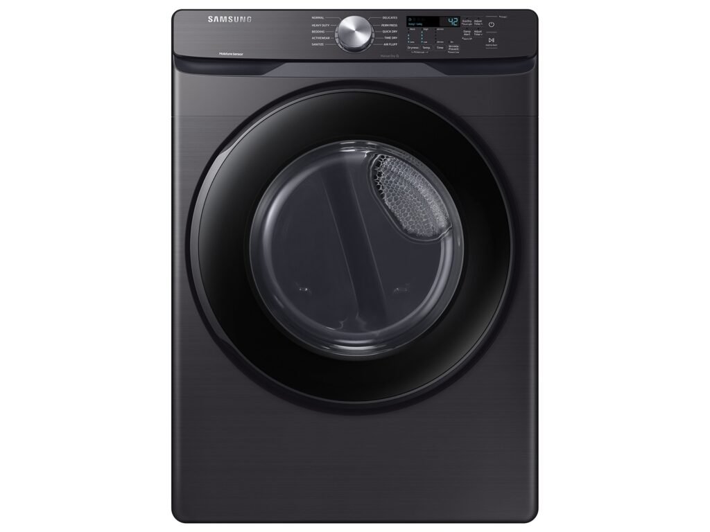 Samsung DVE45T6000V 7.5 Cu. Ft. Electric Dryer with Sensor Dry, Black