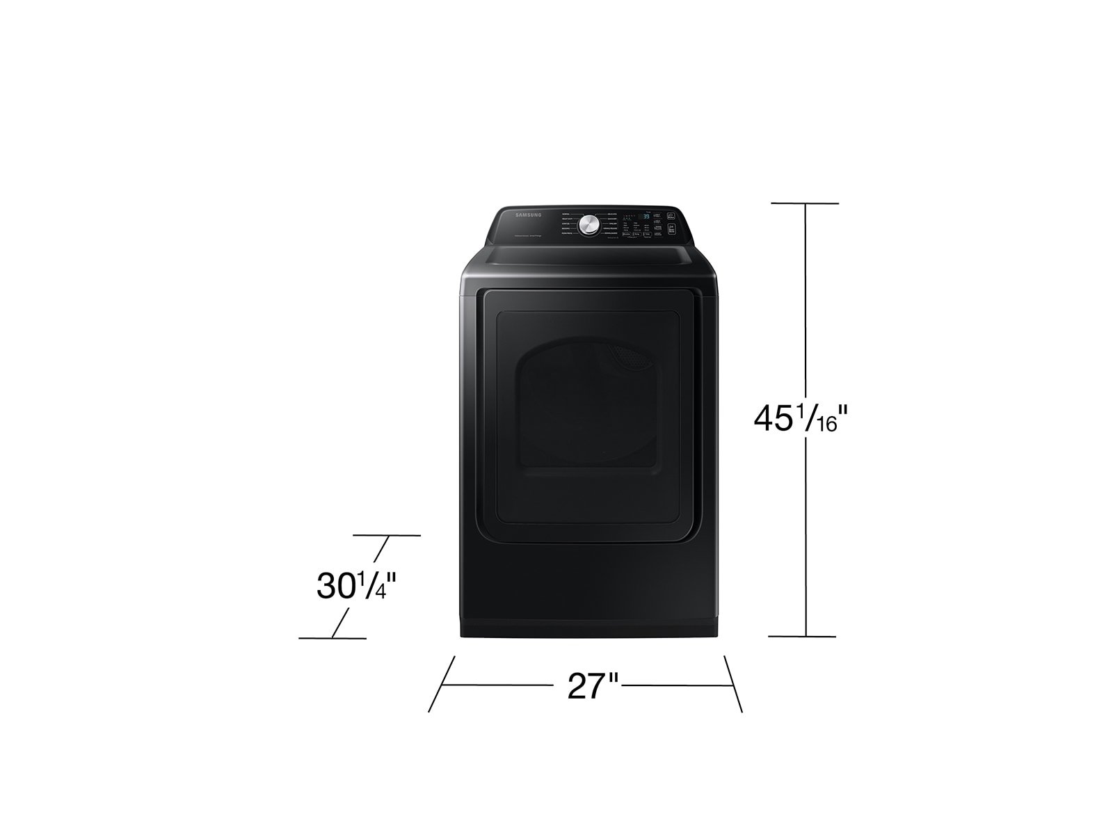 Samsung DVE47CG3500V 7.4 Cu. Ft. Smart Electric Dryer, Brushed Black