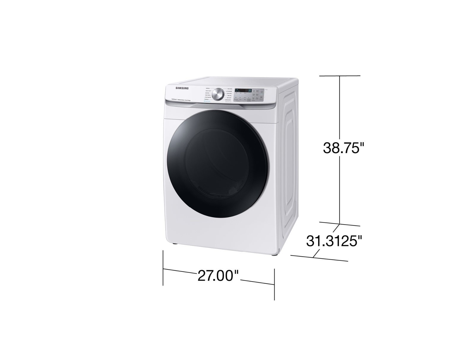 Samsung DVG45B6300W 7.5 Cu. Ft. Smart Gas Dryer with Steam Sanitize+, White