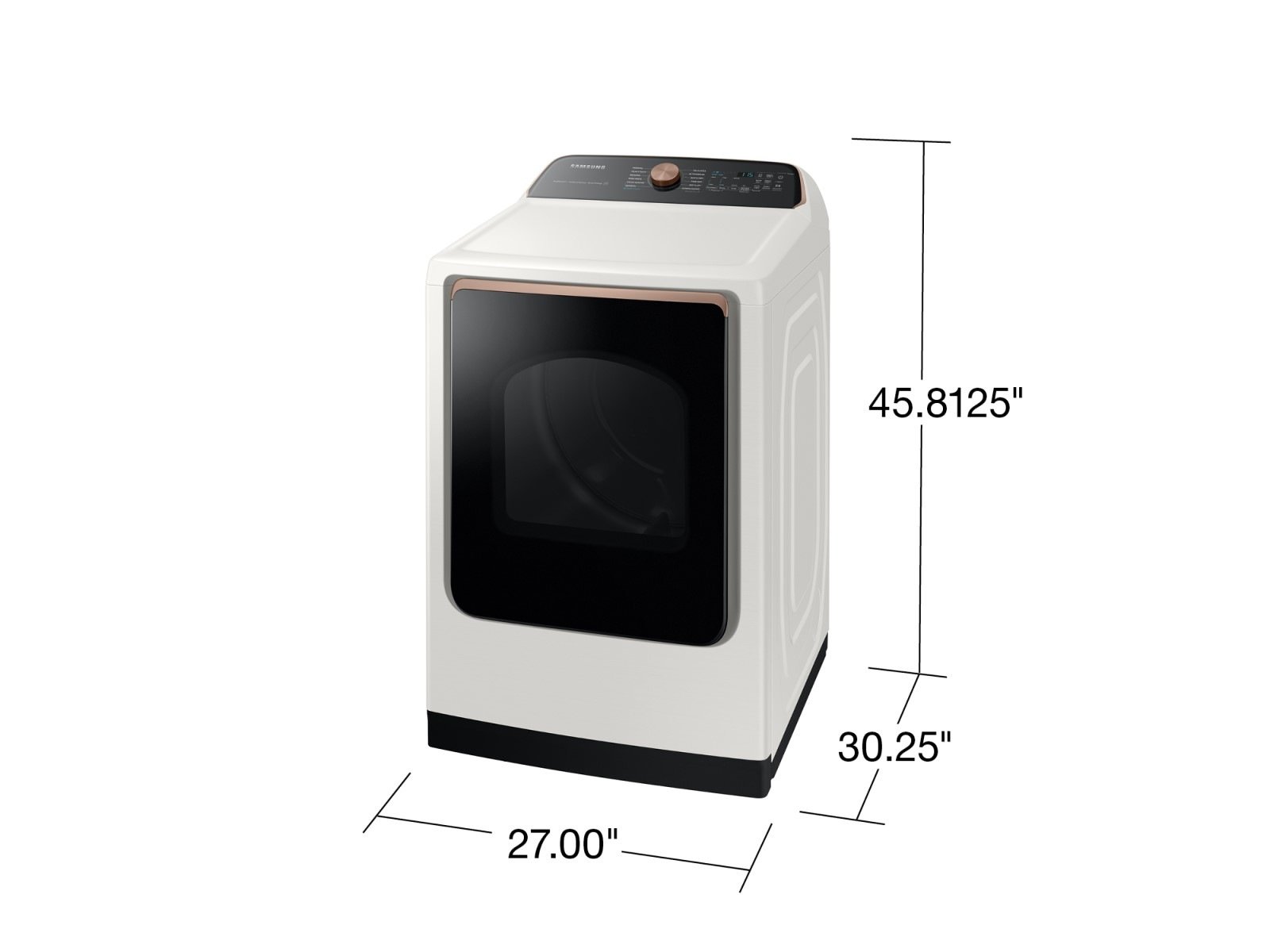 Samsung DVG55A7300E 7.4 Cu. Ft. Smart Gas Dryer, Ivory