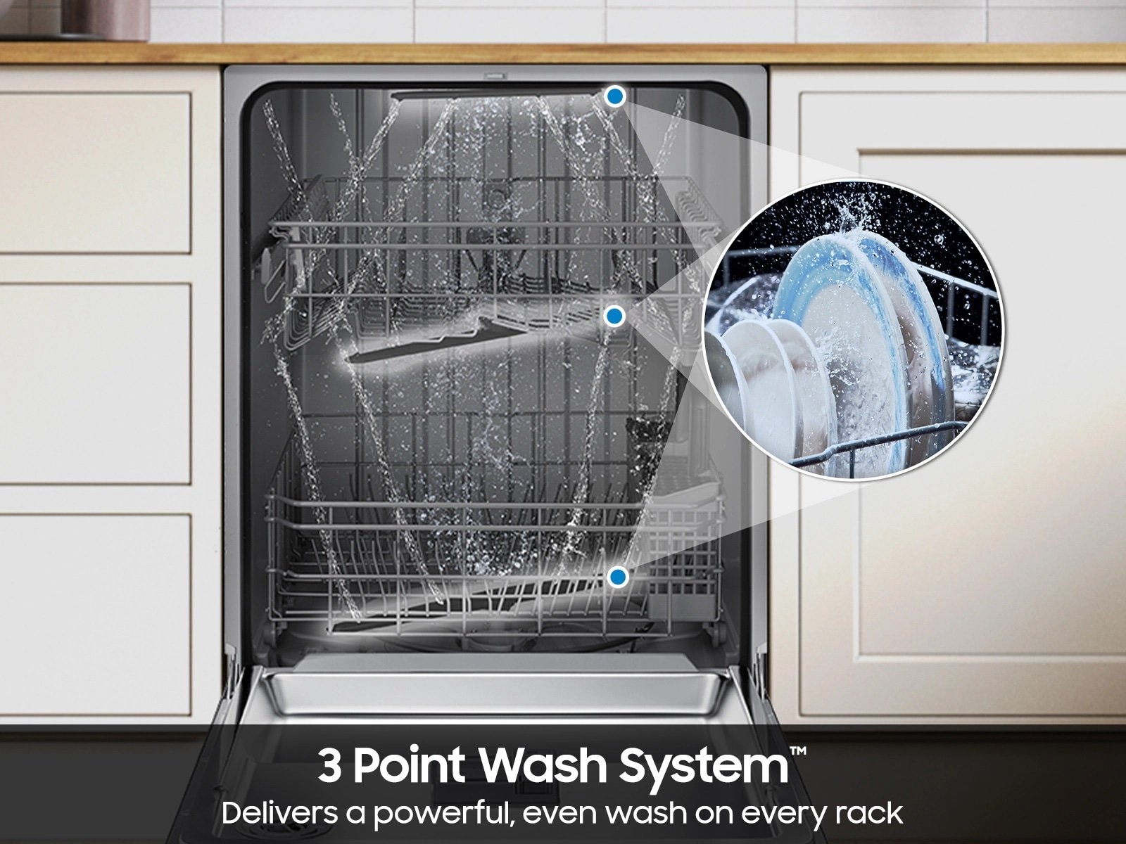 Samsung DW80CG4051SR 24 Inch AutoRelease Dishwasher with 3rd Rack, Fingerprint Resistant Stainless Steel