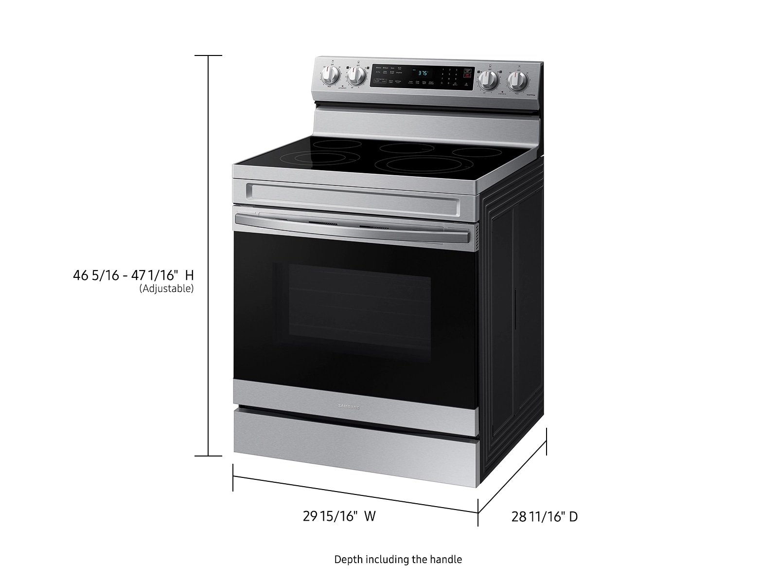 Samsung NE63A6511SS 6.3 Cu. Ft. 30 Inch Freestanding Smart Electric Range, Stainless Steel