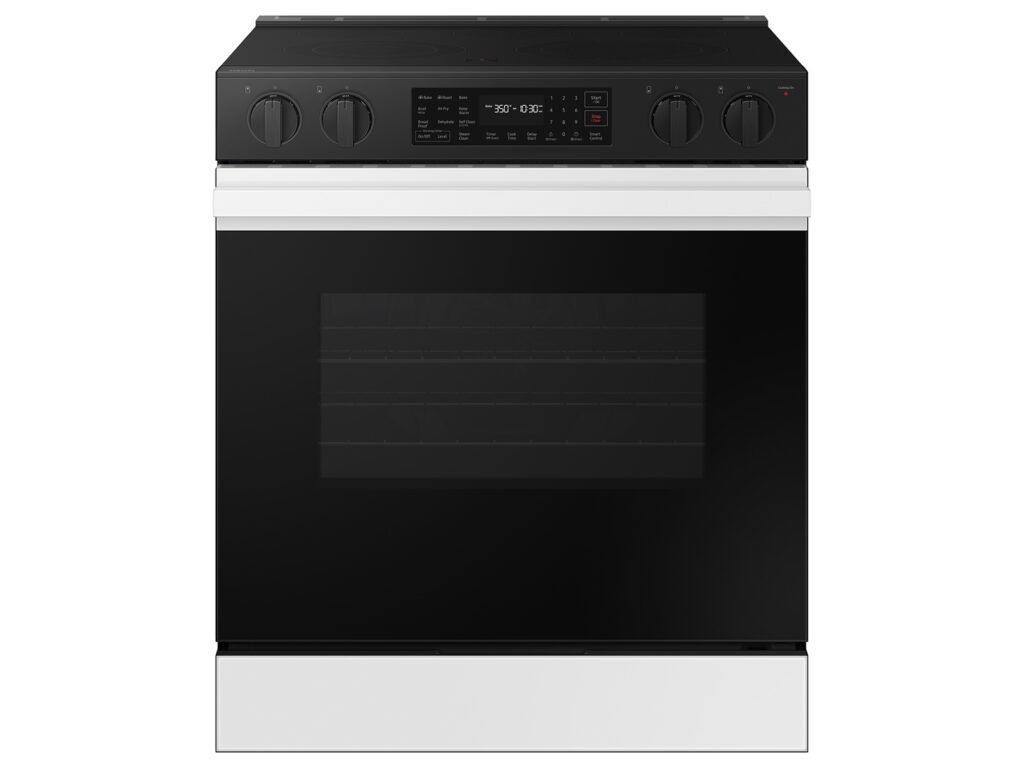 Samsung Bespoke NSE6DG8300SR 6.3 Cu. Ft. Smart Slide-In Electric Range with Air Fry, Stainless Steel