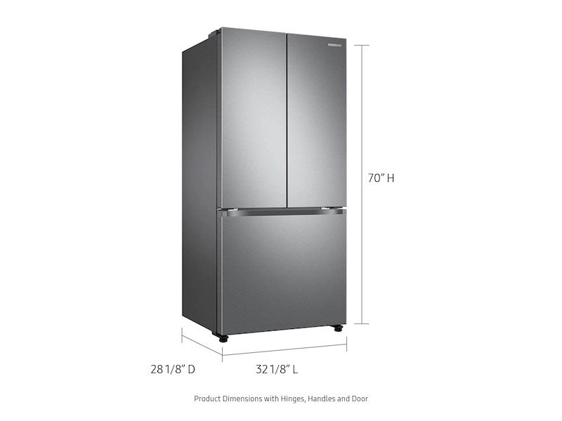 Samsung RF18A5101SR 18 Cu. Ft. 33 Inch Smart Counter-Depth 3-Door French Door Refrigerator, Stainless Steel