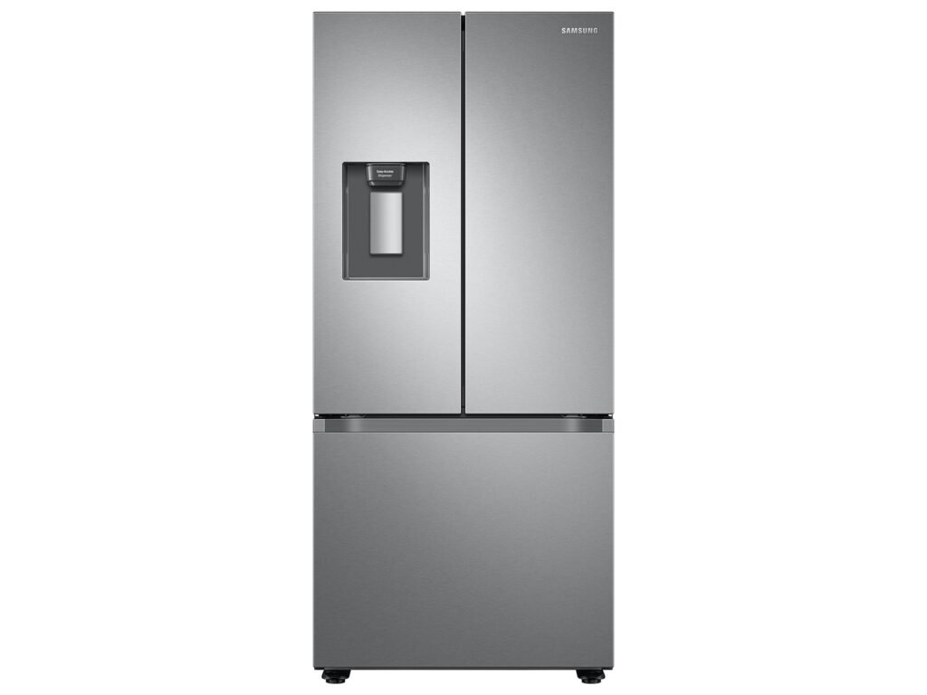 Samsung RF22A4221SR 22 Cu. Ft. 30 Inch Smart 3-Door French Door Refrigerator with External Water Dispenser, Stainless Steel