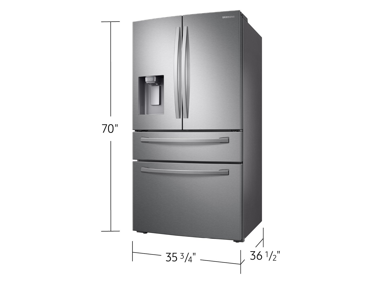 Samsung RF28R7201SR 28 Cu. Ft. 4-Door French Door Refrigerator with FlexZone Drawer, Stainless Steel