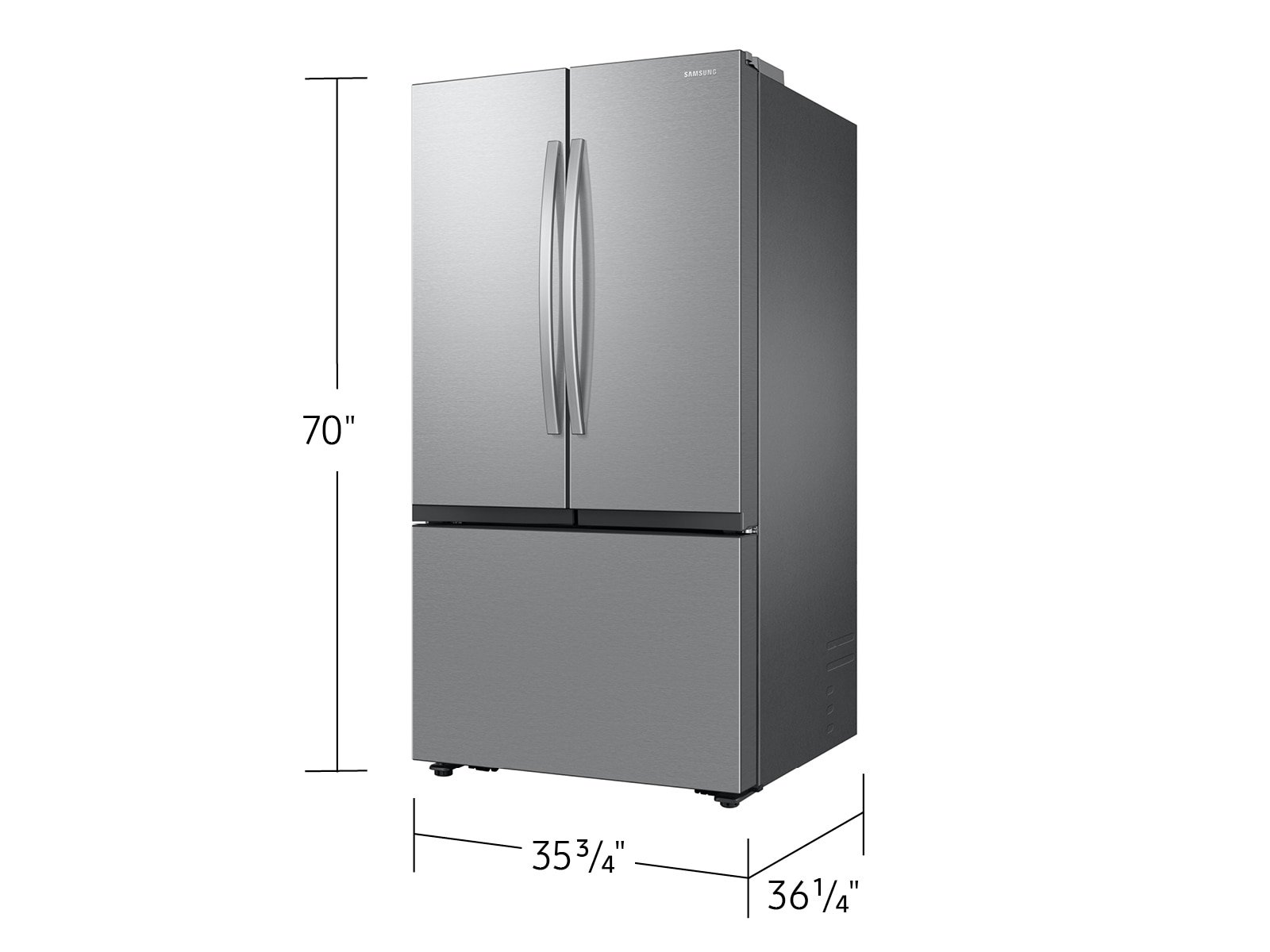 Samsung Bespoke RF32CG5D00SR 32 Cu. Ft. Mega Capacity 3-Door French Door Refrigerator, Stainless Steel