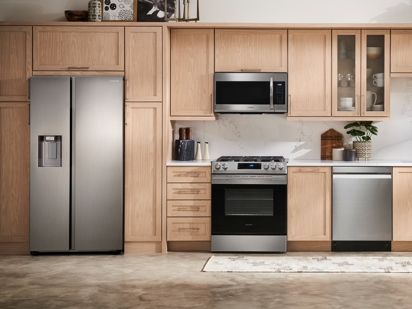 Samsung RS22T5201SR 22 Cu. Ft. Counter-Depth Side-by-Side Refrigerator, Stainless Steel