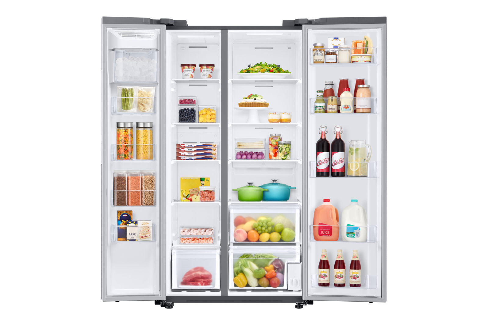 Samsung RS23A500ASR 23 Cu. Ft. Smart Counter-Depth Side-by-Side Refrigerator, Stainless Steel