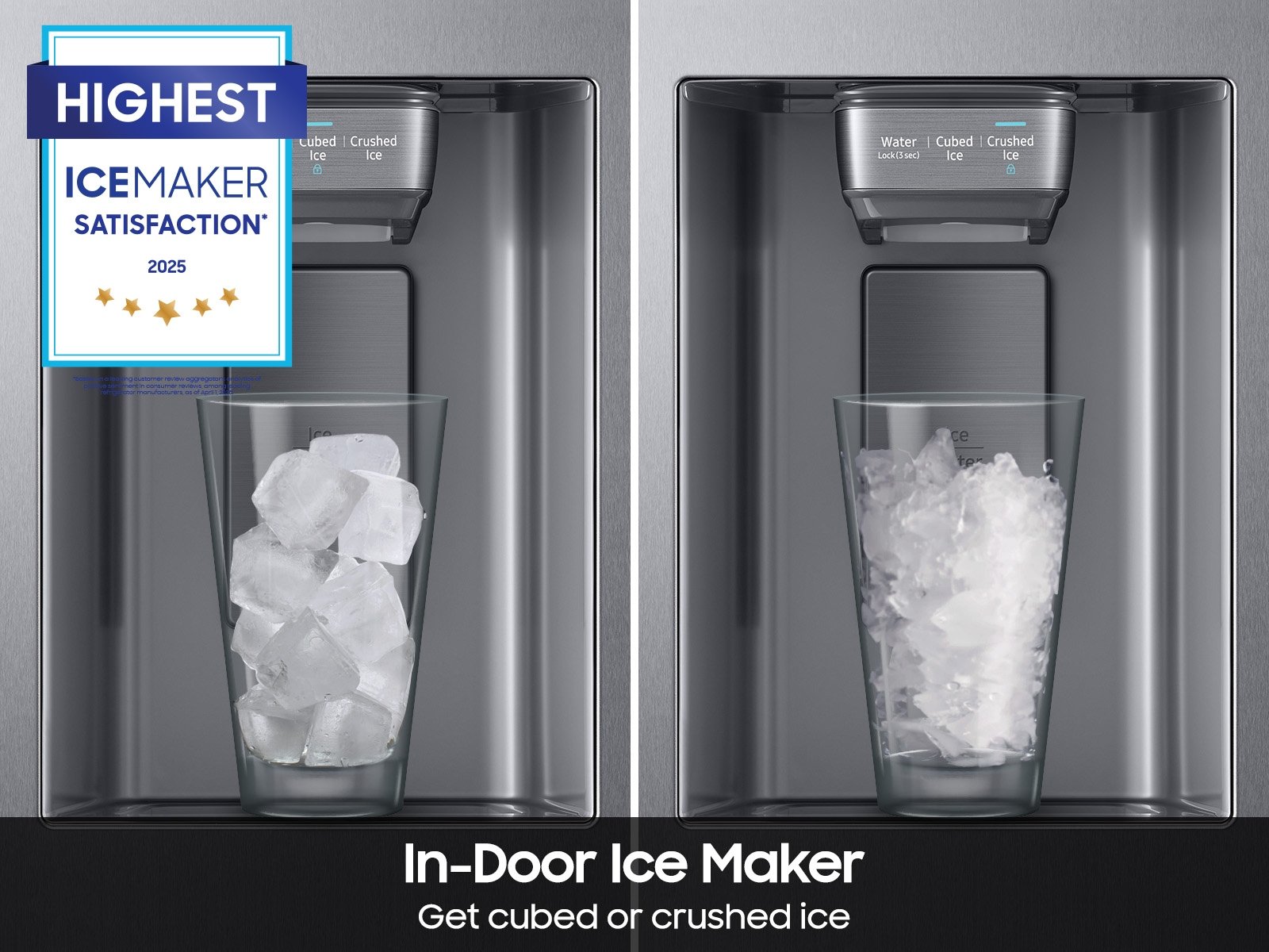 Samsung RS27T5200SR 27.4 Cu. Ft. Large Capacity Side-by-Side Refrigerator, Stainless Steel