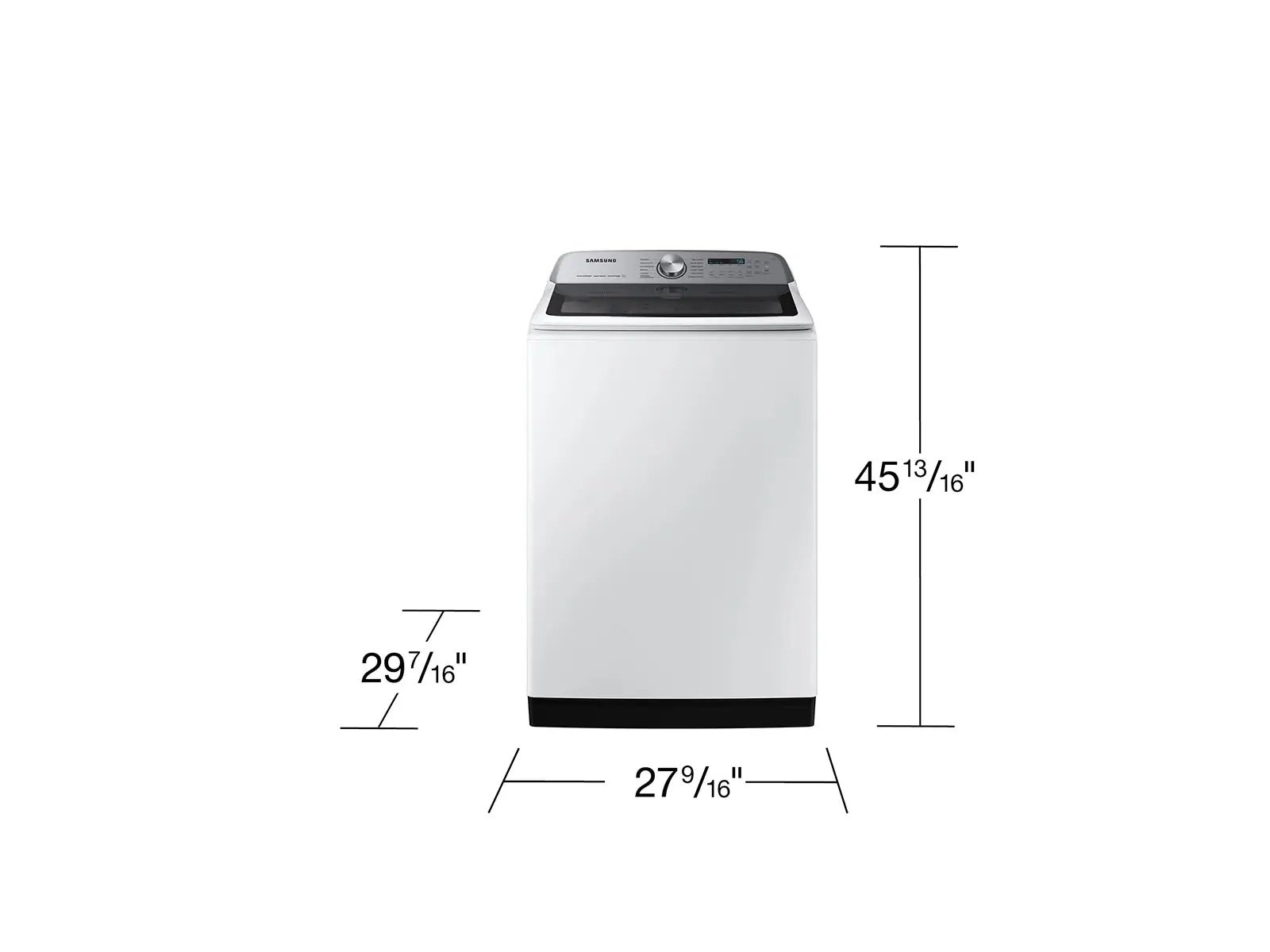 Samsung WA54CG7105AW 5.4 Cu. Ft. Smart Top Load Washer with ActiveWave Agitator, White